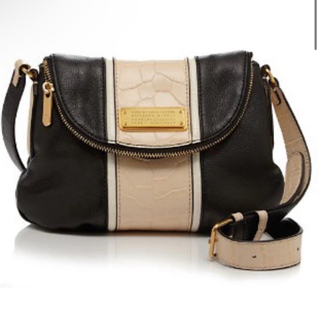Marc Jacobs Mini Natasha Cream / Black Croc
